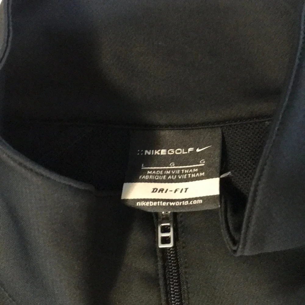 Nike Holf Dri-Fit Men's Black Blue Full Zip Track Jacket Athletic Size Large